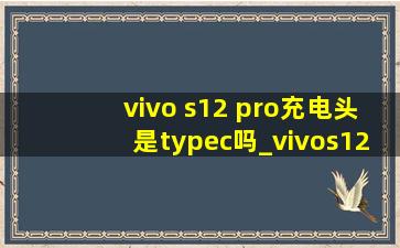 vivo s12 pro充电头是typec吗_vivos12是什么充电头